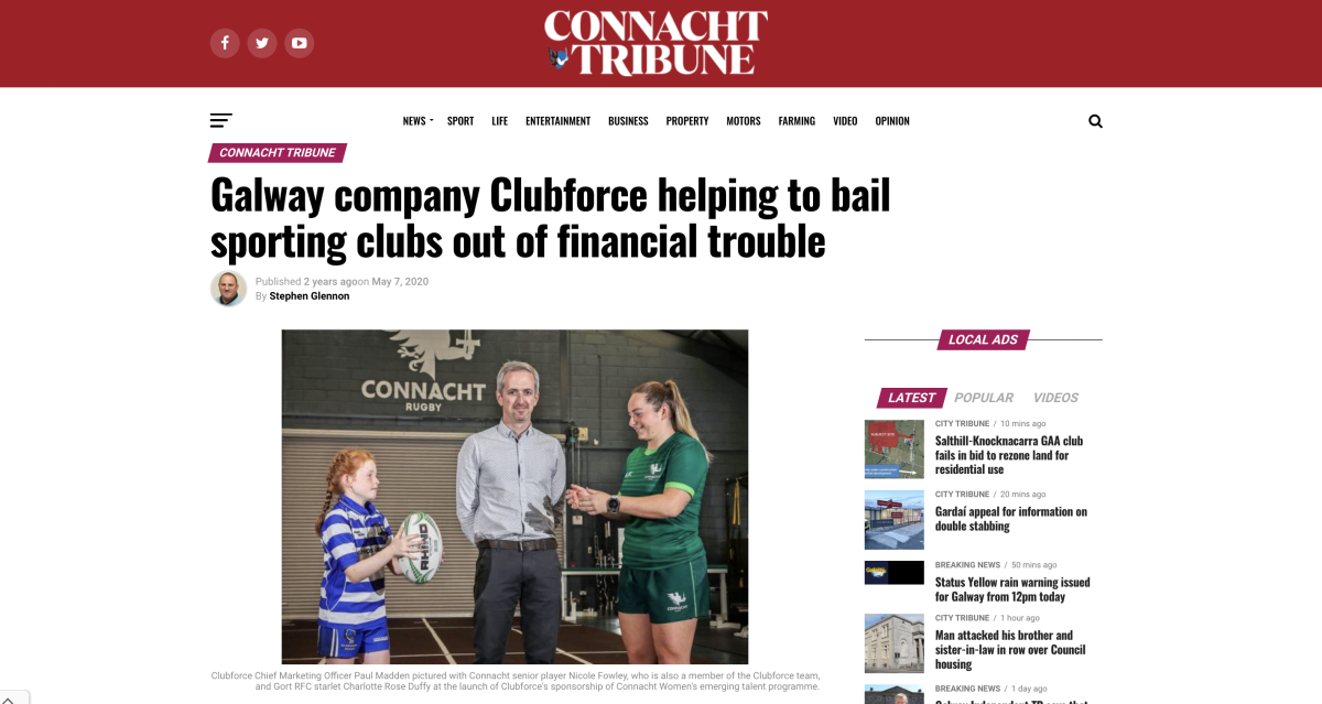 Galway company Clubforce helping to bail sporting clubs out of financial trouble