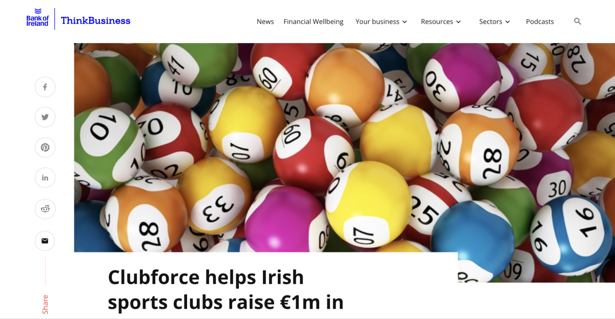 Clubforce helps Irish sports clubs raise €1m in March