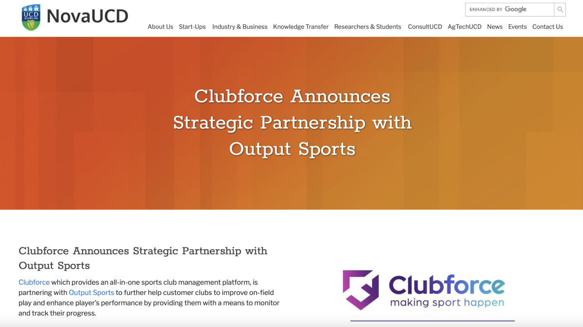 Clubforce Announces Strategic Partnership with Output Sports