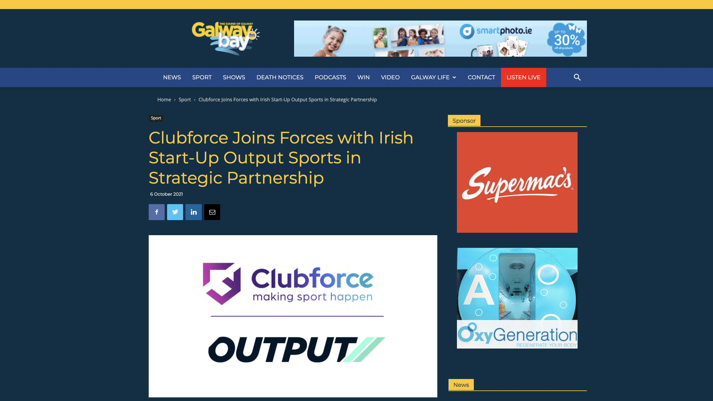 Clubforce Joins Forces with Irish Start-Up Output Sports in Strategic Partnership