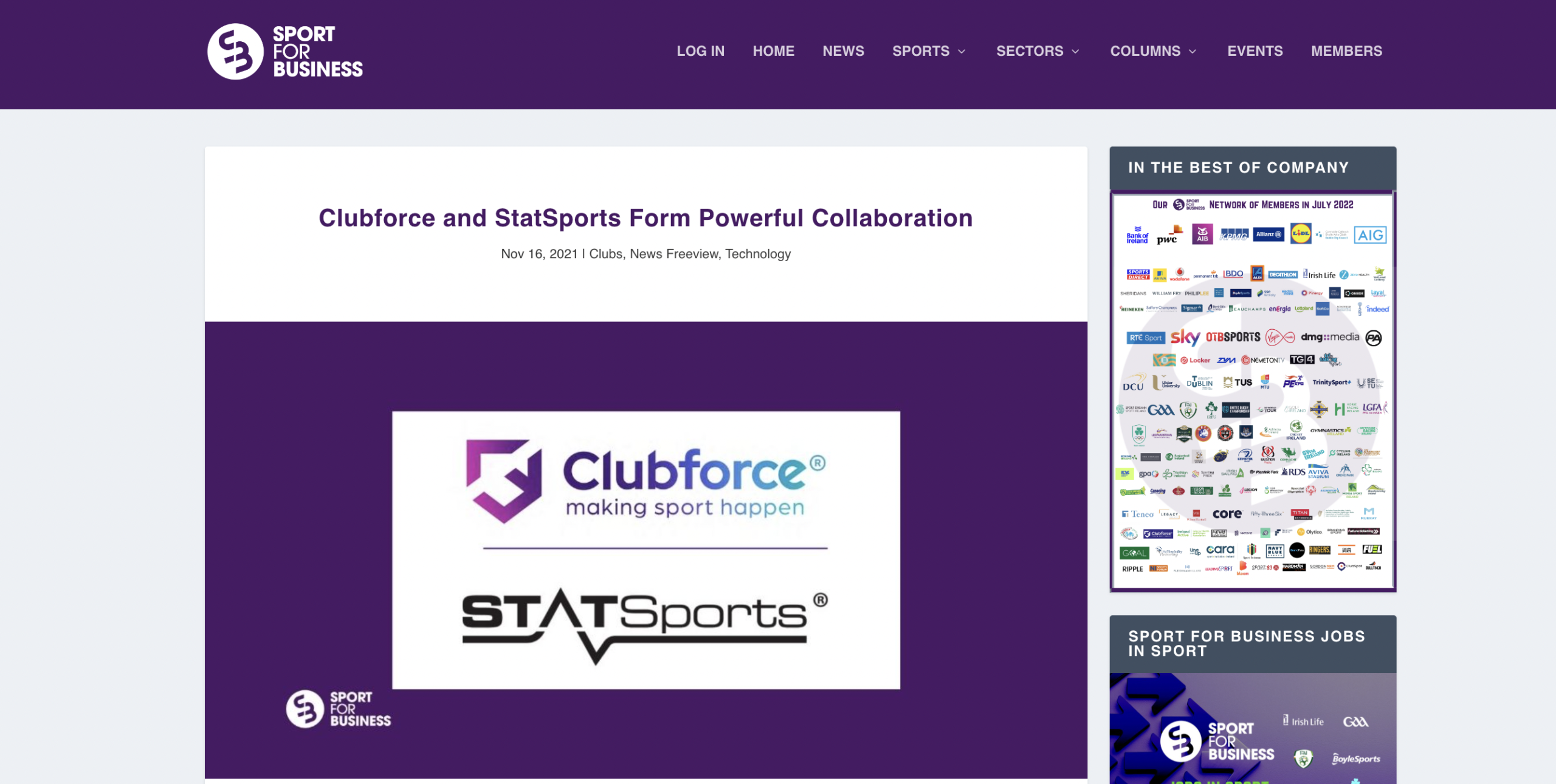 Clubforce and StatSports Form Powerful Collaboration