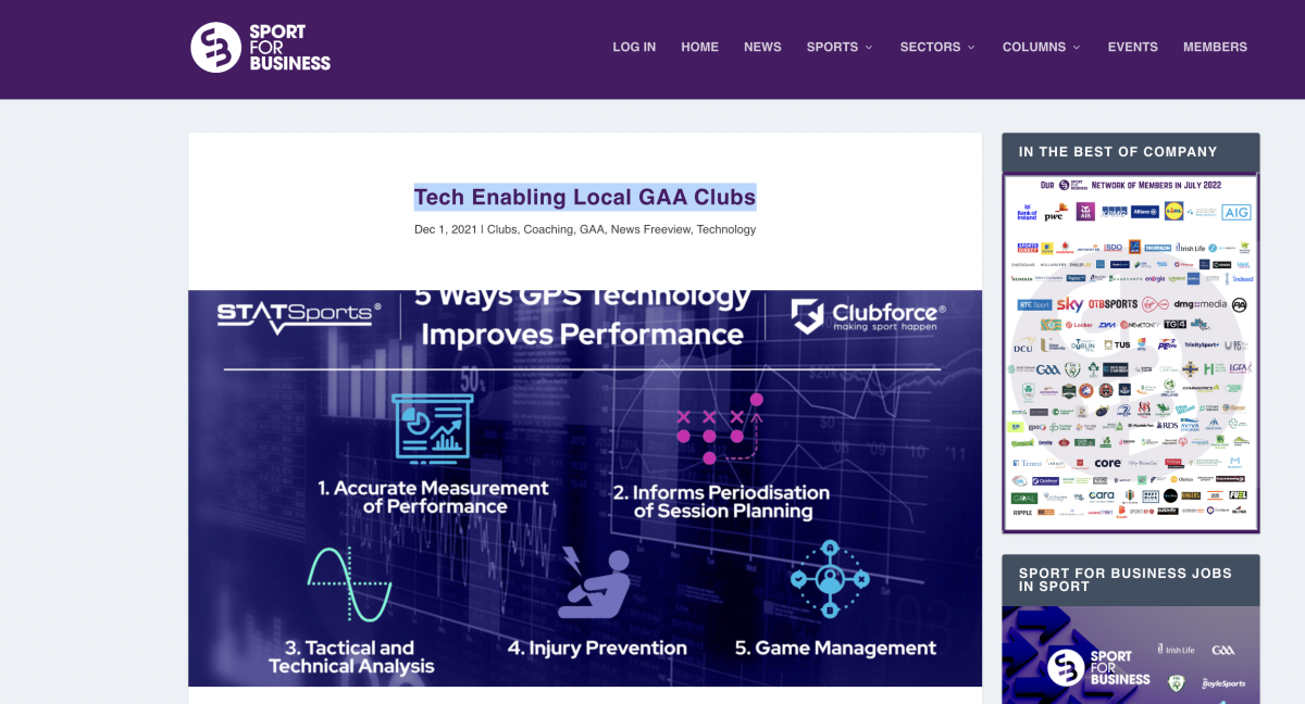 Tech Enabling Local GAA Clubs
