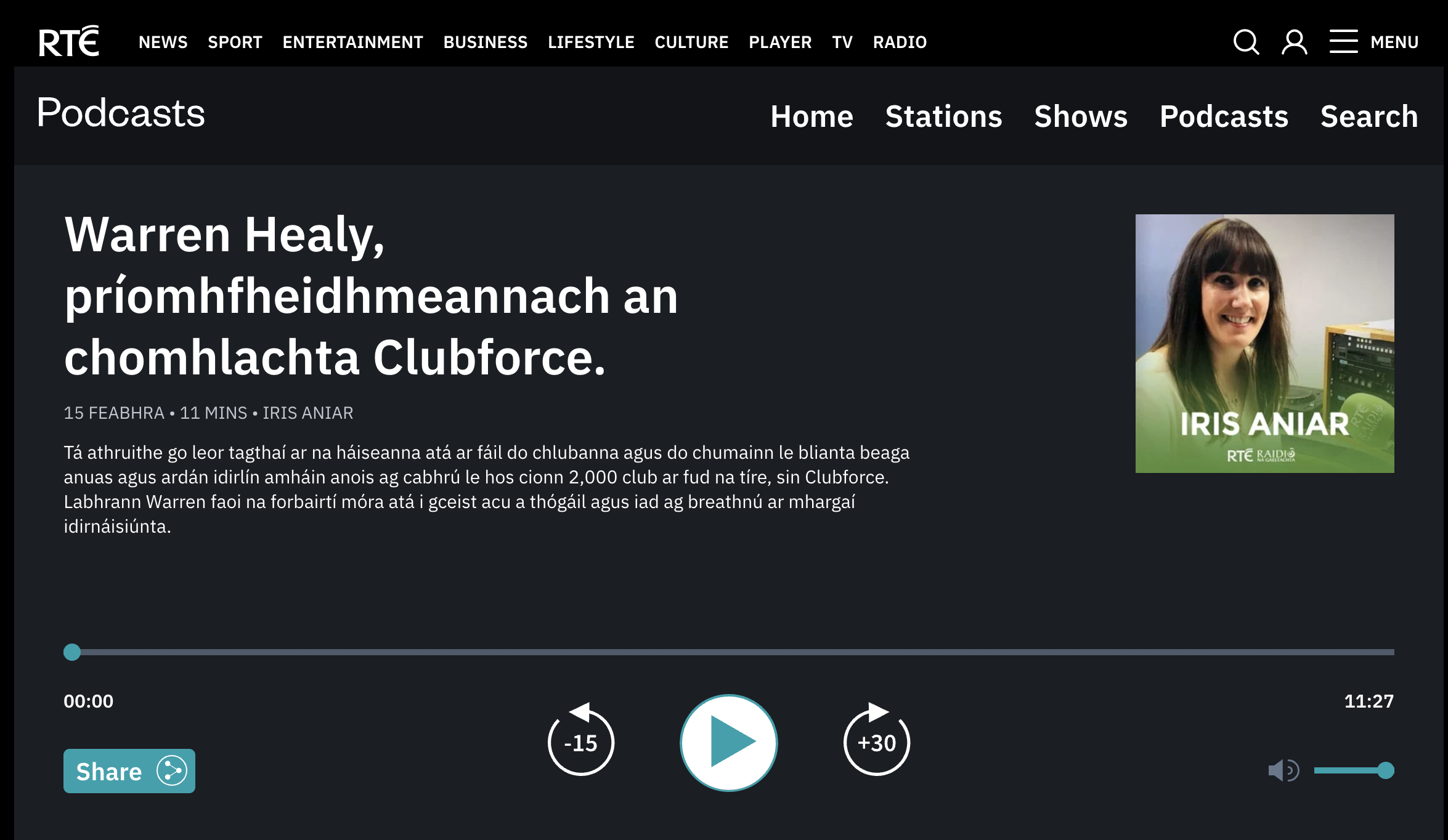 Warren Healy, príomhfheidhmeannach an chomhlachta Clubforce
