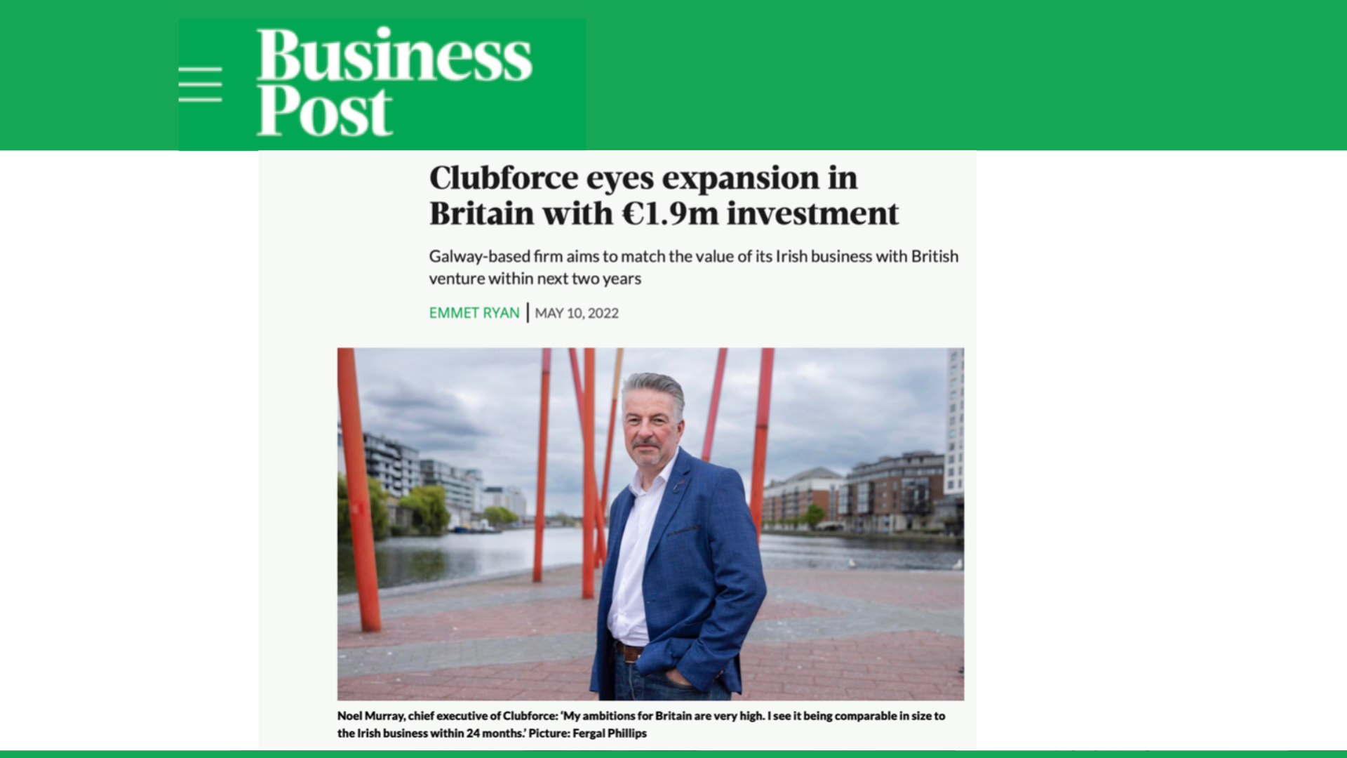 Clubforce eyes expansion in Britain with €1.9m investment