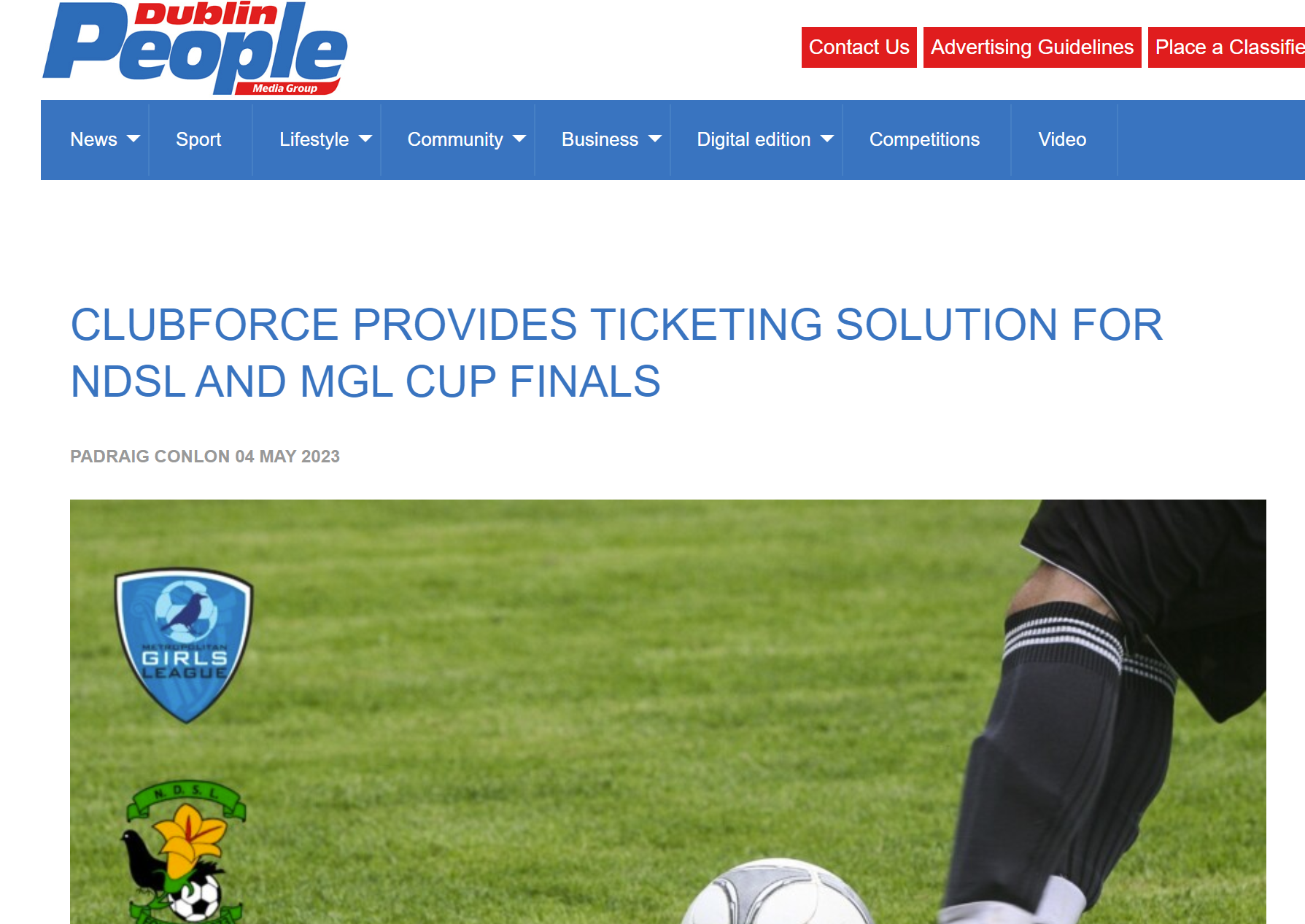 Clubforce provides ticketing solution for NDSL and MGL Cup Finals