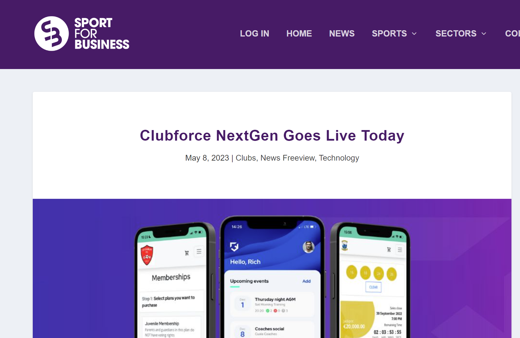 Clubforce NextGen Goes Live Today