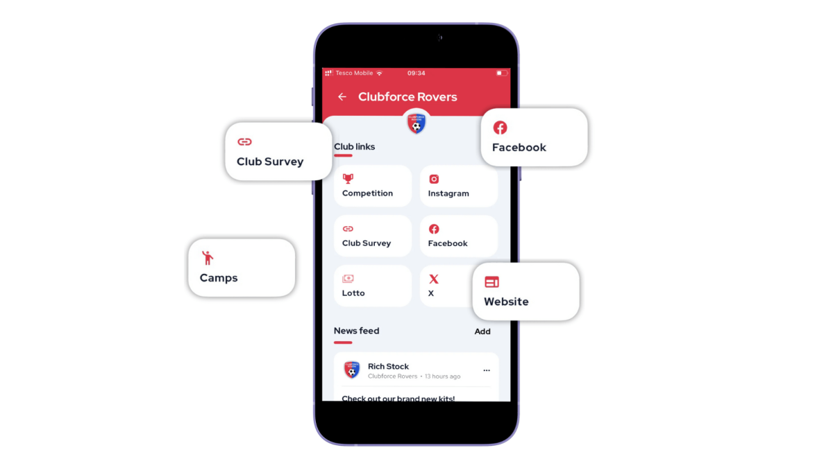 Clubforce Connect mobile app add custom links to your club menu