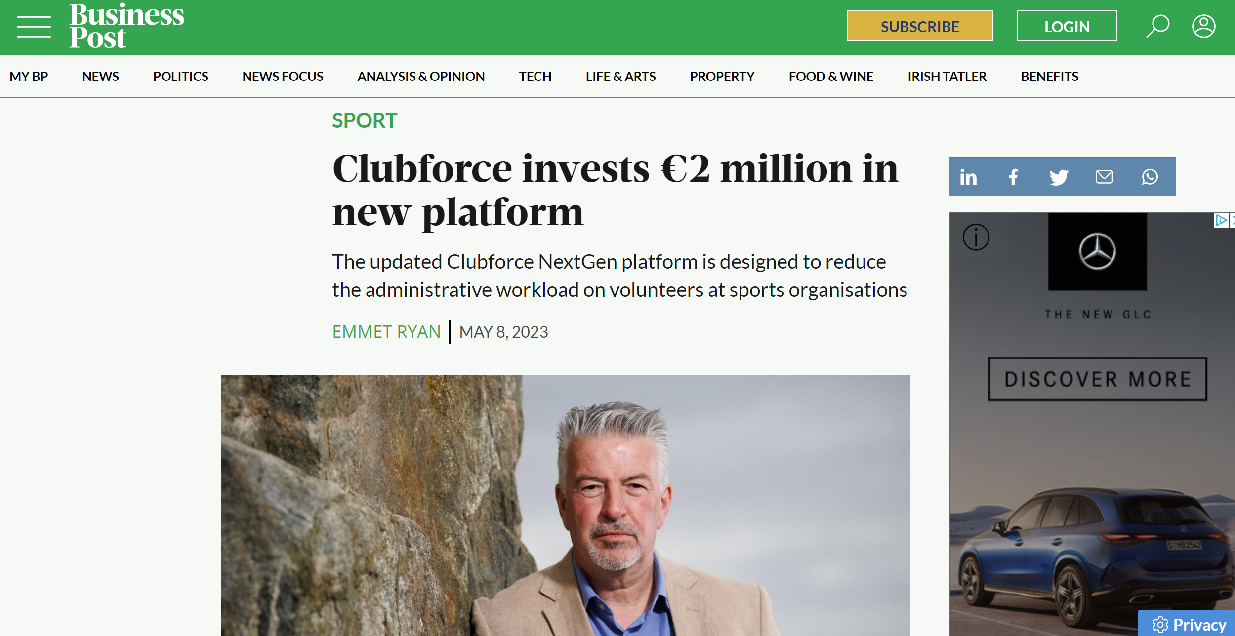 Clubforce invests €2 million in new platform